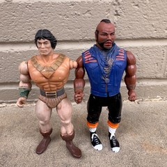 VTG 1983 John Blackstar + Mr. T B.A. Baracus A Team 6” Action Figures Galoob (2)
