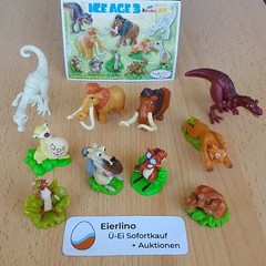 TOP KINDER SURPRISE SET – Ice Age 3 – MINT CONDITION 1.3″ miniature figurines