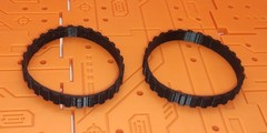 Custom Microtron Microtron Nemesis Tread Set FDM Black Repro Microman CARP New