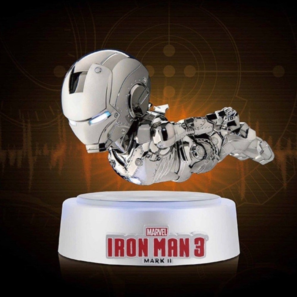 Beast Kingdom Exclusive Iron Man Mark II Magnetic Floating Chrome Silver