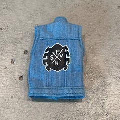 PB-SP-VEST: 1/12 Denim Vest for 6″ Punk Spiderman slim body