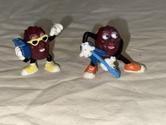 Set Of 7 Miniature Poseable California Raisins Figures 1988 Promotional