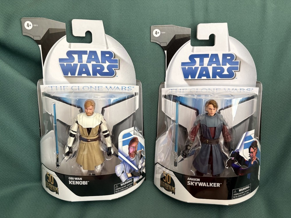 Star Wars Black Series 50th The Clone Wars Anakin Skywalker & Obi-Wan Kenobi Lot