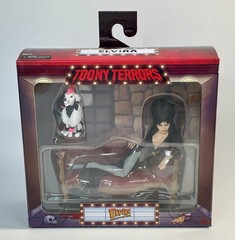 Neca Toony Terrors Elvira Mistress of the Dark Figure on Couch w/ Gonk the Dog