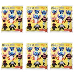 Disney Stitch Alien Series Figural 3D Bag Clip – Lot of 6 Sealed Blind Bags