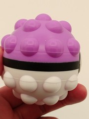 Pokemon Nintendo Knobby Silicone Purple Pokeball Stress Ball, Fidget Ball