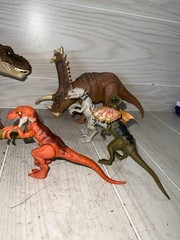 Lot of 8 Jurassic World Dinosaur Figures T Rex Spinosaurus Triceratops