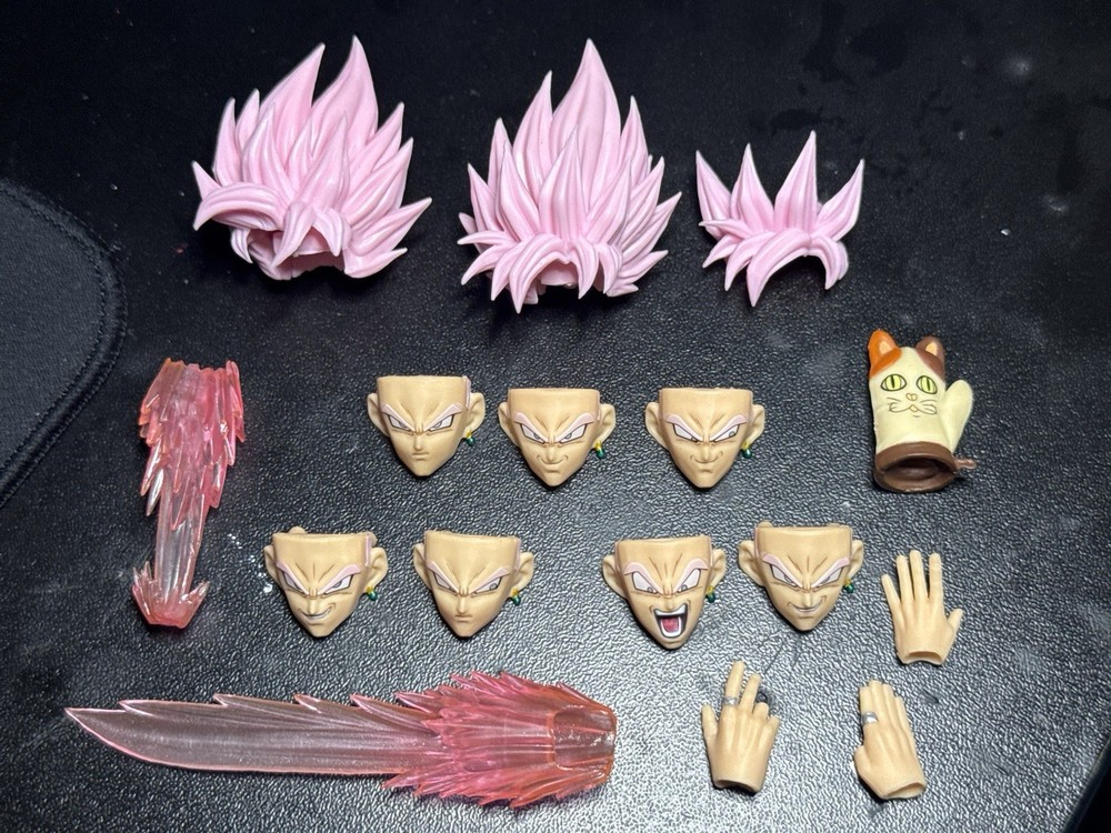 SH Figuarts SHF Dragon Ball Z Goku Black Matte Pink DL CUSTOM Headsculpt Set