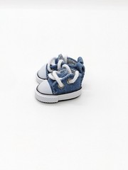Canvas BLUE DENIM and White Sneaker Shoes FOR 15-17 CM LABUBU MONSTERS DOLL