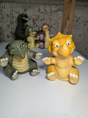 Pizza Hut 1988 THE LAND BEFORE TIME Six (6) Hand Puppets COMPLETE SET