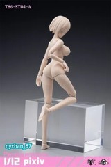 86TOYS 1/12 T86-ST04-A Pale Super Large Bust 6″ Female Action Figure Body w/Head