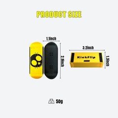 Magnetic Kickflip Fidget Slider for Adults Mini Flip Fingerboard Skateboard w…