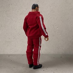 SU-TKST-RD-L: 1/12 Red tracksuit (Jacket, Pants) for 6″ muscular or 7″ WWE body