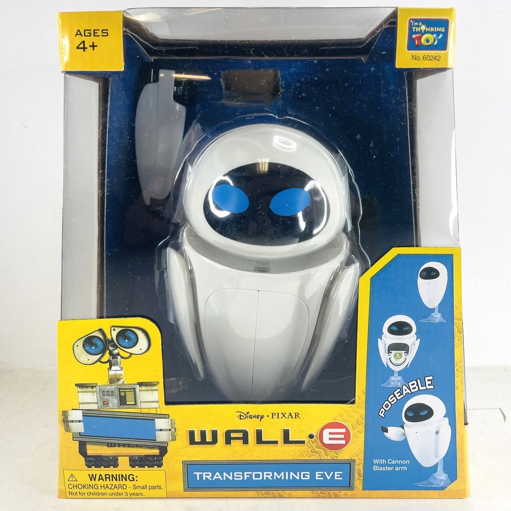 Disney Pixar Wall-E Thinkway Toys Transforming Eve Robot Action Figure On-Sale!!