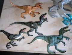 Jurassic World Park Bashers & Biters 8 Pc Lot Indominous Roar Light Up Dinosaurs