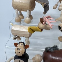 Animalz Wooden Bendable Animal Figures Lot Elephant More Set of 13