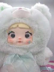Nommi Good Night Bear 400% Series Plush WISH Mint Green Color Box Card