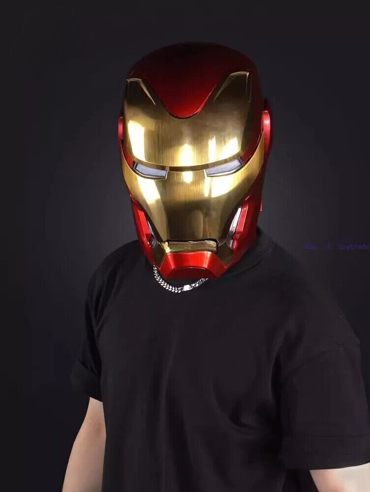 New Friday Autoking Iron Man Mk50 Helmet 1/1 Wearable Helmet Cosplay LED Gift