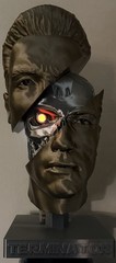 3D Printed Terminator T800 Like 20” Statue Lighted Eye And LED Kit w Remote New