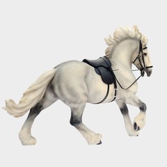 Mrz 1/6 Shire Horse Model Simulation Animal Steed Ornament Mount Toys Collection