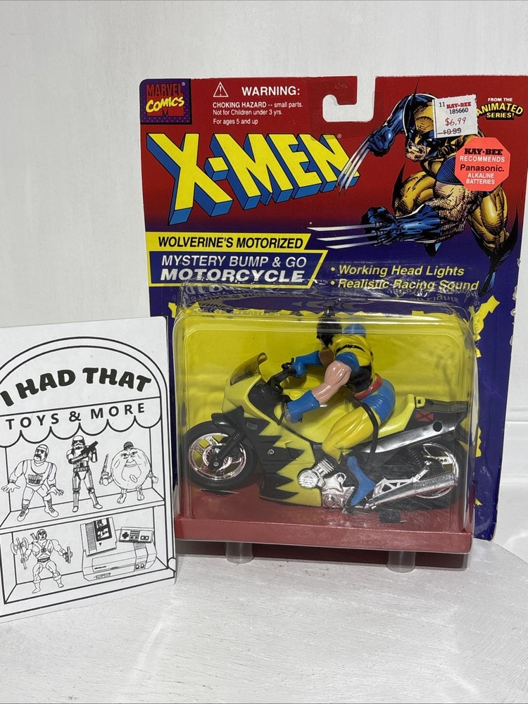 X-Men Wolverine Bump & Go Motorcycle with Removable Figure Marvel (Bubble Dent)