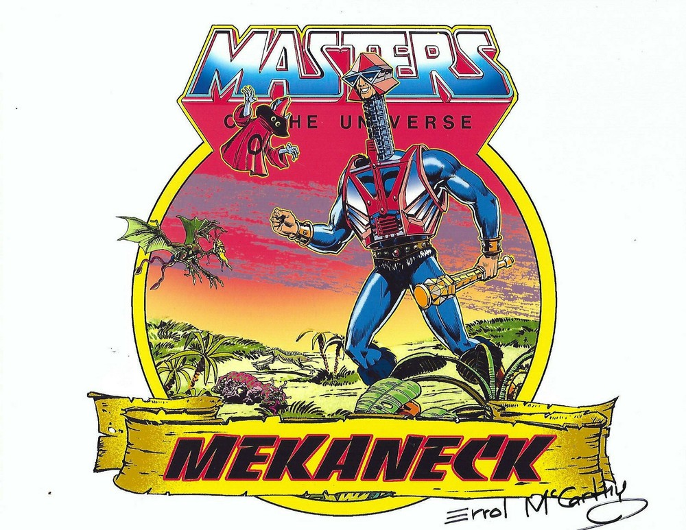 MASTERS OF THE UNIVERSE “Mekaneck” SIGNED Errol McCarthy 8.5 x 11