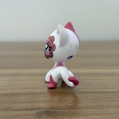LPS Littlest pet shop rare pink white glitter shorthair cat #2291 Authentic