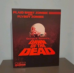 MEZCO TOYZ ONE:12 DAWN OF THE DEAD PLAID SHIRT & FLYBOY ZOMBIE 6″ FIGURES