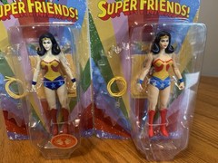 2 McFarlane Super Friends Evil Wonder Woman Red Platinum Edition Figure + Normal