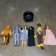 VTG 70s Mego Wizard Of Oz Dolls Dorothy, Scarecrow Witch Lion Lot6 Figures Set