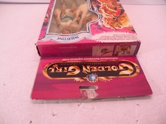 Wild One Barbarian Huntress Golden Girl 1984 Galoob Figure SEALED Damaged Box