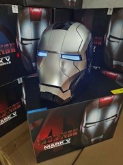 AUTOKING 1:1 Wearable JARVIS Voice Control Cosplay Iron Man MK5 Helmet Mask Gift