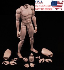 1/6 MX02-A Europe Skin Male Figure Body Model Toy with Neck For 12″ Head