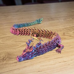 3D Printed Chinese Dragon Full Body Joints That Can Move Home Furnishings AE