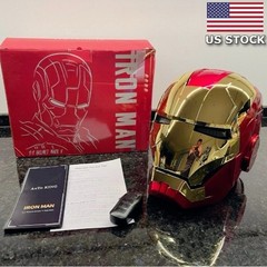 Autoking Iron Man Mask Mk5 1:1 Helmet Wearable Voice Touch Cosplay Props Jarvis