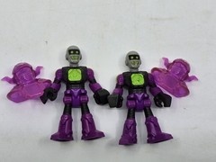 Lot 2 Imaginext Blind Bag Series 4 Purple Evil Space Robot Pulp Sci-Fi 1950s