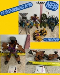 Transforming Toy Brown & Purple #5 TRANSFORMER Like Warbotron Air Burst Figure