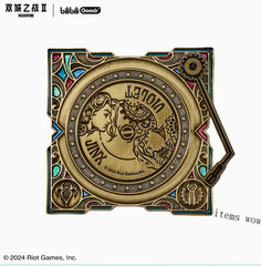 Official League of Legends Arcane Jinx Record Metal Badge Rotatable Souvenir
