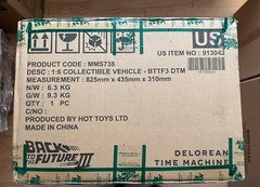 Hot Toys DeLorean Time Machine Back To The Future III 1:6 Scale MMS738 Vehicle