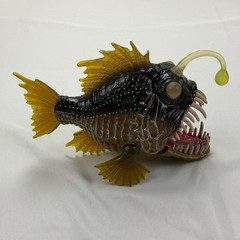Chap Mei Angler Fish Action Figure Kids Unisex 9 Inch Black Yellow Deep Sea Toy