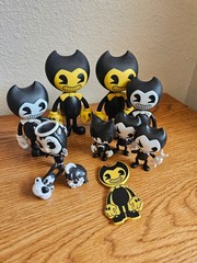 Bendy & the Ink Machine PVC Figure Lot PhatMojo Meatly Games Alice Angel Bendy