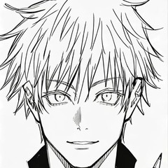 for 6″ Romankey Vtoys Figure Body1/12 Jujutsu Kaisen Gojo Satoru Head Carving