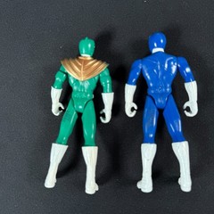 Power Rangers Mighty Morphin Yellow, Red, Green, Blue 4″ Figures 2009 BANDAI