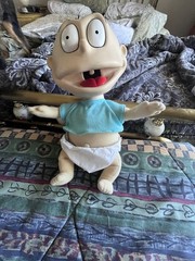 VINTAGE 1997 VIACOM MATTEL THE RUGRATS TOMMY PICKLES Teal Shirt White Diaper