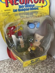 2001 Jimmy Neutron Boy Genius Heli-Pack Figure Mattel Nickelodeon NIP