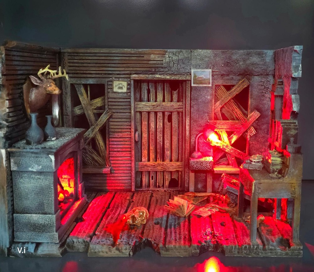 Custom DIORAMA 1:10 Scale ASH vs EVIL DEAD “CABIN” – Ideal for 7″ Action Figures