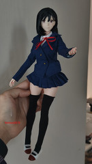 1:6 Anime Cosplay Cute Girl Head Sculpt Fit 12” Female PH UD LD Figure Body Toy