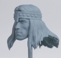 Fantasy D&D Mythic Legions Conan The Barbarian Head v1 1:12 Resin 3d Print