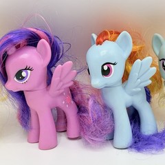 My Little Pony G4 Rainbow Dash Applejack Twilight Sparkl Figures Lot Hasbro 2010
