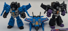 COMBO Blokees Transformers Defender Vsn 1 Thundercracker /Veh Mode Vsn 3 Skywarp